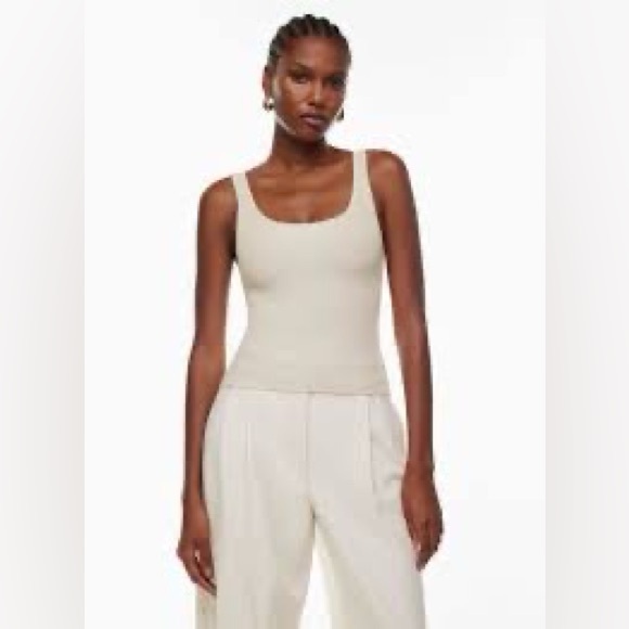 Aritzia - Babaton Sculpt Knit Squareneck Tank (Monarch Teal) - Picture 2 of 7